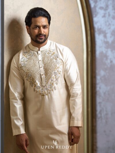 Ivory Embroidered Kurta Set